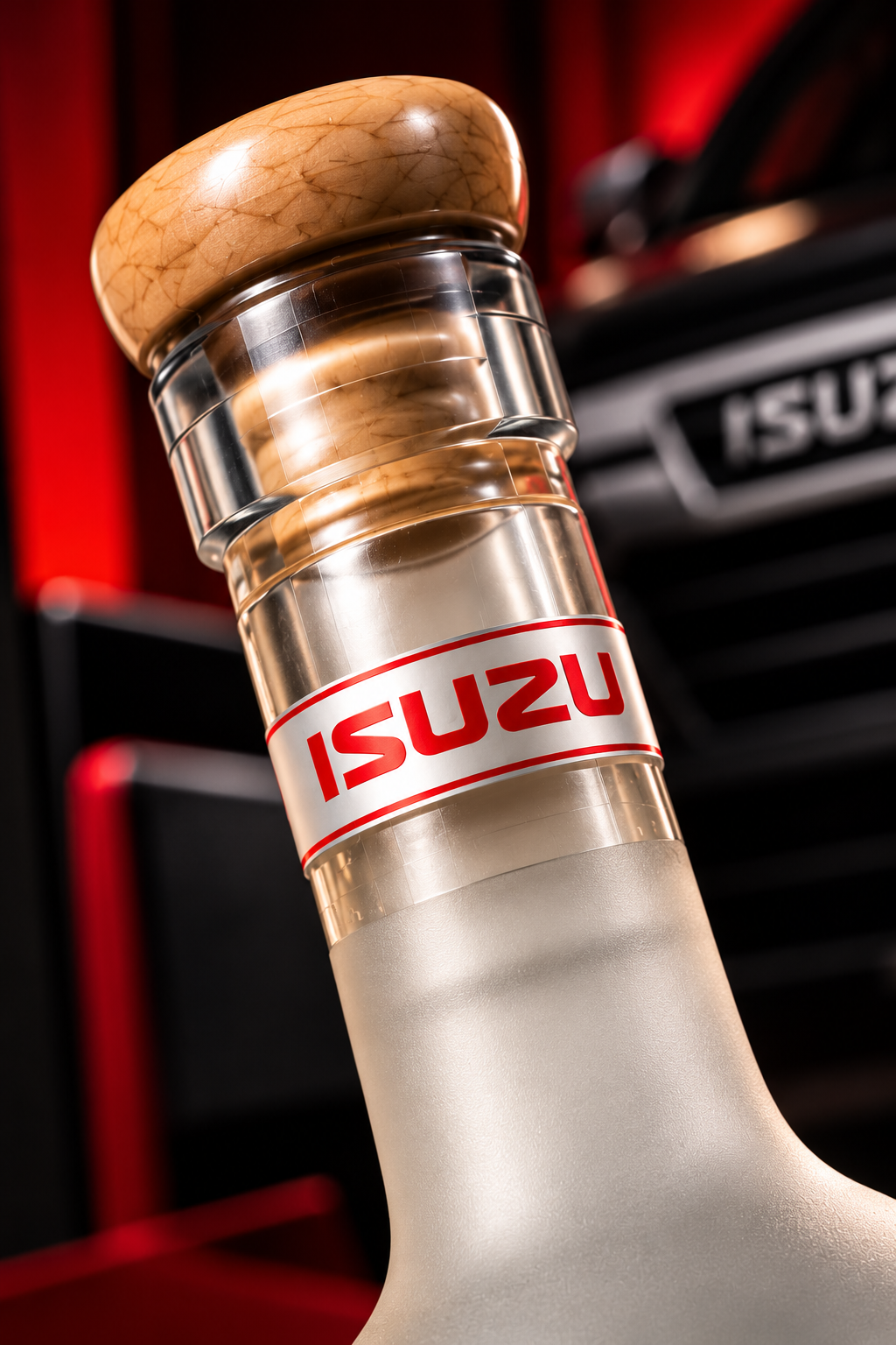 Acercamiento conceptual al cuello y distintivo Isuzu
